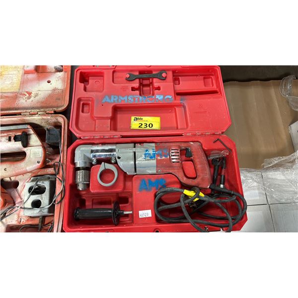 MILWAUKEE RIGHT-ANGLE DRILL IN CARRY CASE