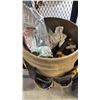 Image 4 : TOOLBOX & ASSTD. HAND TOOLS, HAMMERS, WOVEN FIBERGLASS DROP WARP TAPE, TOTE OF CAULKING GUN PARTS &