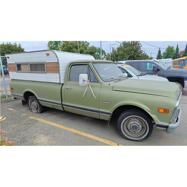 1970 GMC 1500, 2 DOOR BOX TRUCK, GREEN, VIN CE1341Z57332,