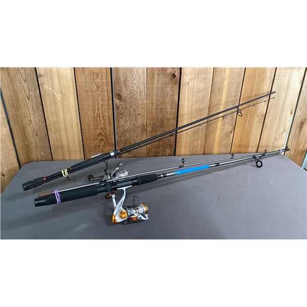 2 SPINNING RODS WITH SPINNING REELS
