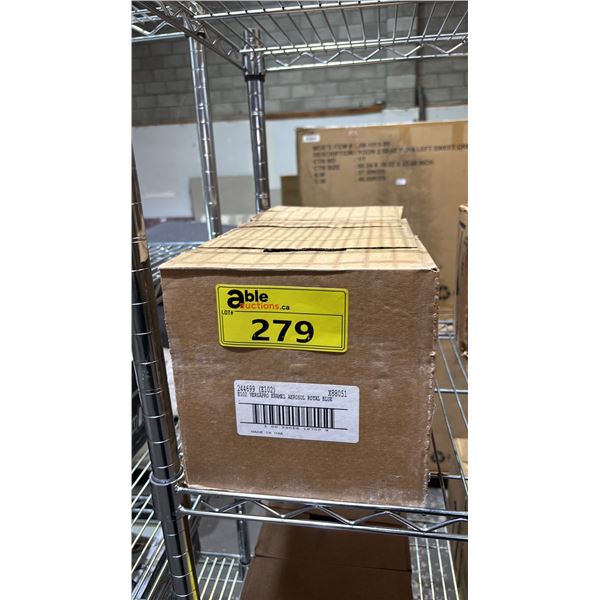 (3) BOXES OF VERSAPRO FAST DRY ROYAL BLUE SPRAY PAINT