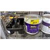 Image 2 : 7.46L BEHR ALL-IN-ONE PRIMER & SEALER, 7.46L BEHR "POPCORN" CEILING PAINT, BOX OF SLATWALL HOOKS &
