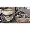 Image 3 : 7.46L BEHR ALL-IN-ONE PRIMER & SEALER, 7.46L BEHR "POPCORN" CEILING PAINT, BOX OF SLATWALL HOOKS &