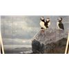 Image 2 : "TRIO OF PUFFINS" LEP (SIGNED & NUMBERED) - APPROX. 31 1/2" X 26" FRAMED
