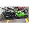 Image 1 : GREENWORKS 40V BATTERY OPERATED LAWN MOWER W/GRASS CATCHER BAG *NO BATTERY OR CHARGER*
