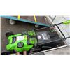 Image 3 : GREENWORKS 40V BATTERY OPERATED LAWN MOWER W/GRASS CATCHER BAG *NO BATTERY OR CHARGER*