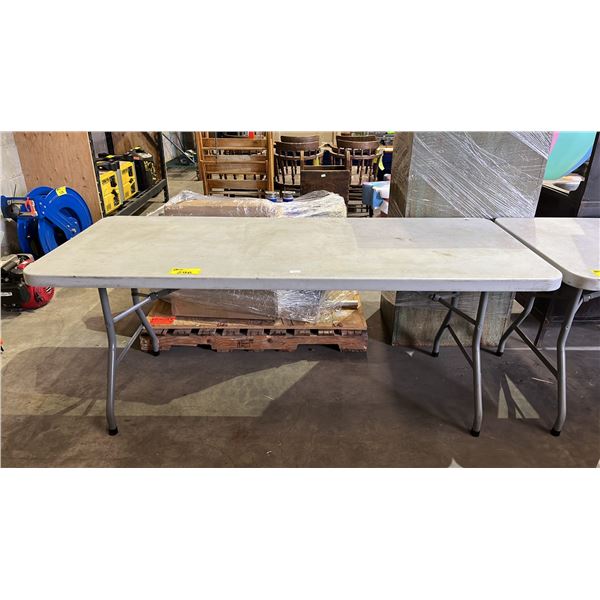 79.5" X 29.5" GREY FOLDING TABLE