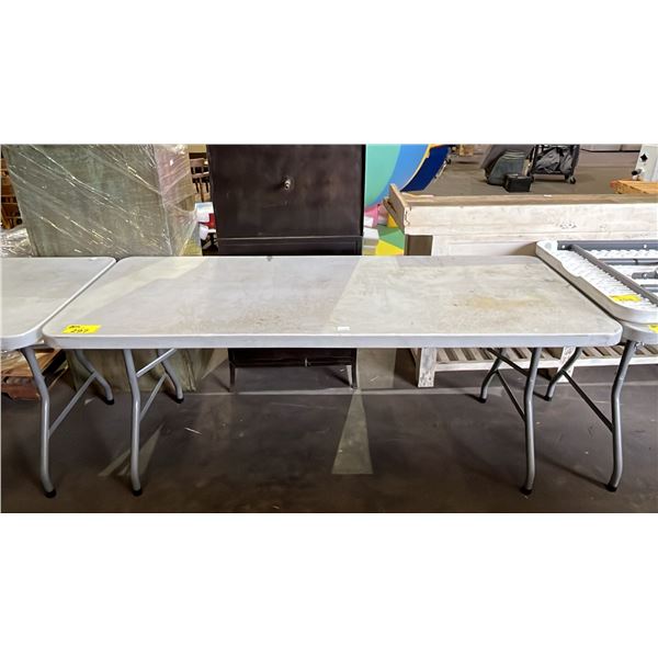 79.5" X 29.5" GREY FOLDING TABLE