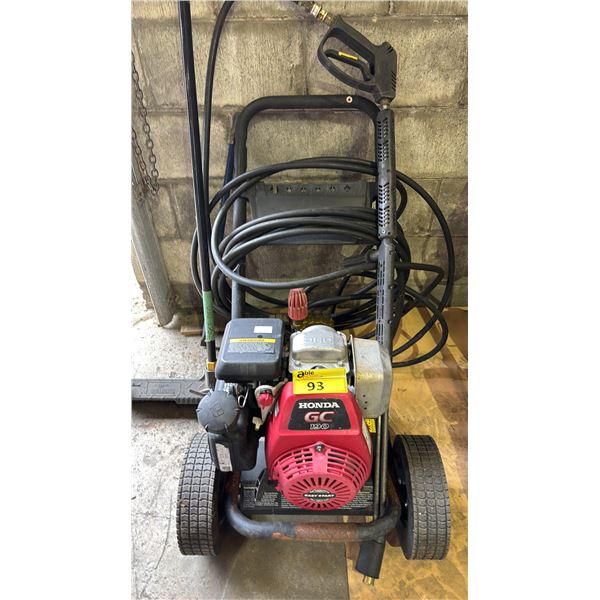KARCHER GAS PRESSURE WAND W/HONDA G190 ENGINE, HOSE & WAND