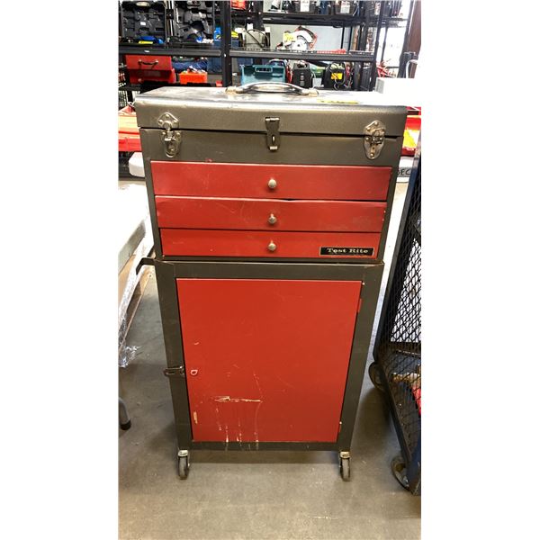VINTAGE TEST RITE 2 PIECE ROLLING TOOL CHEST