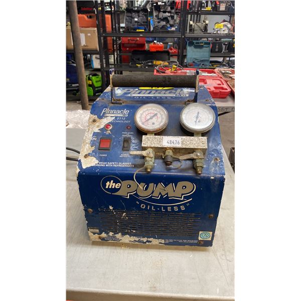 PINNACLE 5115 "THE PUMP" OIL-LESS A/C REFRIGERANT LIQUID & VAPOUR RECOVERY SYSTEM