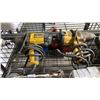 Image 3 : ASSORTED TOOLS INCLUDING DEWALT CORDED IMPACT DRIVERS, DRILLS, MAKITA COMPOUND MITER SAW AND MORE