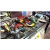 Image 1 : ASSORTED POWER TOOLS INCLUDING DEWALT DRILL, BOSTITCH NAILER, MAKITA SAW AND MORE