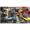 Image 2 : ASSORTED POWER TOOLS INCLUDING DEWALT DRILL, BOSTITCH NAILER, MAKITA SAW AND MORE