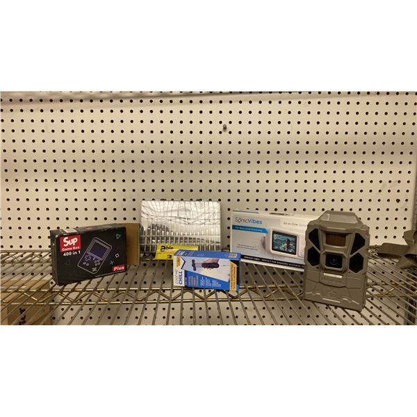 REVEAL 3.0X TRAIL CAMERA, SONIC VIBES CASE & SPEAKER, PRECISION SCREWDRIVER SET & 400-IN-1 GAME BOX