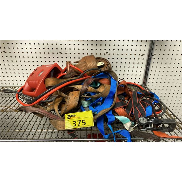 COLLECTION OF ASSORTED RATCHET TIE-DOWN STRAPS