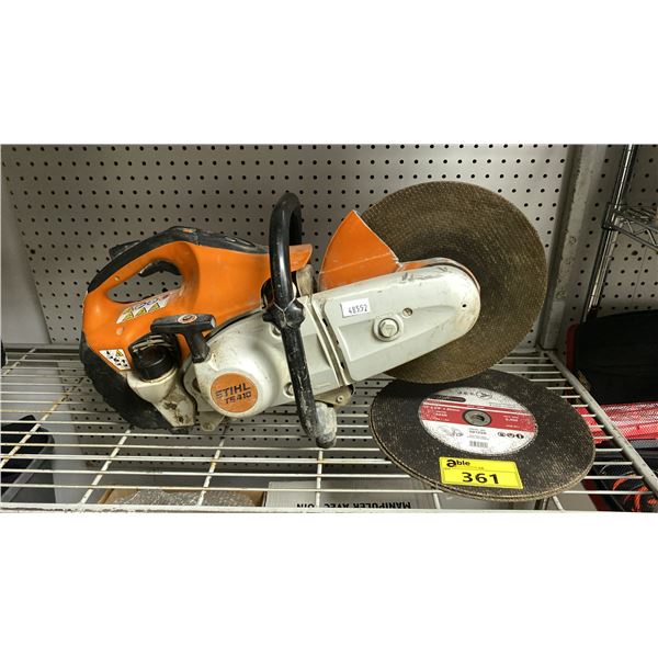 STIHL TS-410 GAS CUT-OFF SAW WITH BLADES