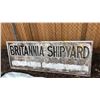 Image 1 : VINTAGE WOODEN BRITANNIA SHIPYARD SIGN BOARD