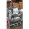 Image 2 : ASSORTED GALVANIZED STEEL ELBOW CONNECTORS IN METAL  WIRED BIN