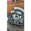 Image 1 : ASSORTED GALVANIZED STEEL ELBOW CONNECTORS IN A METAL WIRED BIN