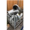 Image 2 : ASSORTED GALVANIZED STEEL ELBOW CONNECTORS IN A METAL WIRED BIN