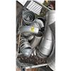 Image 3 : ASSORTED GALVANIZED STEEL ELBOW CONNECTORS IN A METAL WIRED BIN