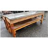 Image 2 : WOODEN TABLE 8FT LONG X 2FT WIDE