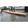 Image 2 : VINTAGE WOODEN PADDLE BOARD 16FT APPROX. LENGTH