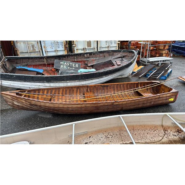 VINTAGE WOODEN BOAT 12.5 FT APPROX. LONG