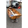 Image 3 : APPROX. 14'5" BLUE WOOD DINGHY WITH SAIL, OARS & RUDDER: NAMED "DAISY"