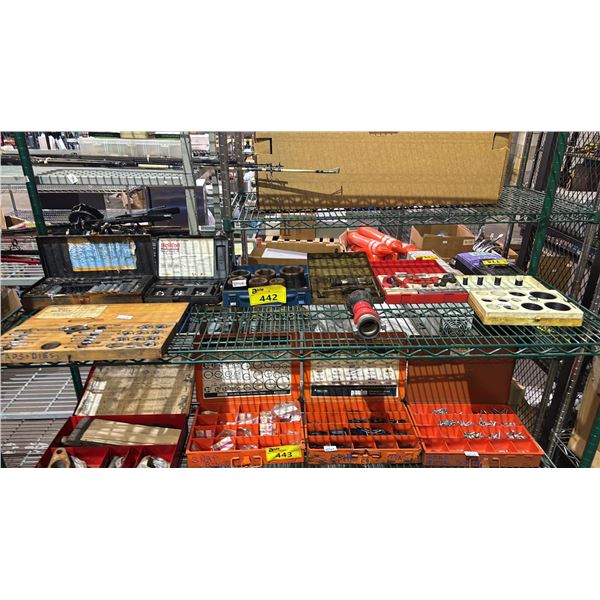 SHELF OF HIGH PRESSURE O-RINGS, PIPE FLARING SET, THREAD REPAIR KIT, MAC HEX SET & MORE