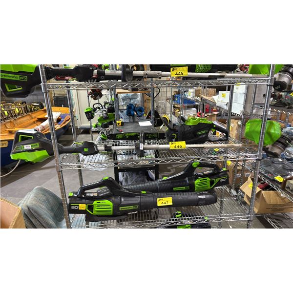GREENWORKS PRO CORDLESS WEED TRIMMER & GREENWORKS PRO CORDLESS CHAINSAW *NO BATTERIES/NO CHARGERS/