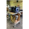 Image 2 : MASTERCRAFT 10'' TABLE SAW AND AC AMPERES PANEL METER ON ROLLING TABLE