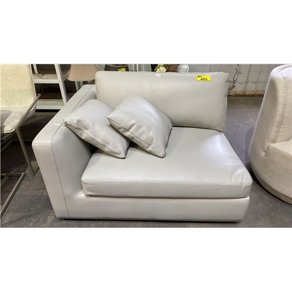 MOES LEATHER SECTIONAL PIECE WITH CUSHIONS