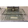Image 1 : 2-TIER GLASS-TOP COFFEE TABLE