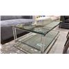 Image 3 : 2-TIER GLASS-TOP COFFEE TABLE