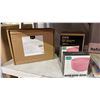 Image 2 : SHELF OF CUSHION COVERS, FRIDGE ROTARY TRAY, KING SIZE SHEET SET, LOW PROFILE LED BEACON & MORE
