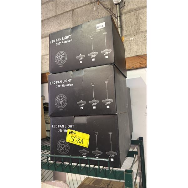 (4) *NEW IN BOX* 360 DEGREE ROTATION LED FAN LIGHTS