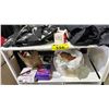 Image 2 : WHITE METAL ROLLING CART WITH ASSORTED GROOMING TOOLS *CONTENTS INCLUDED*