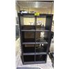Image 1 : BLACK-BROWN SHELF UNIT WITH 8 COMPARTMENTS