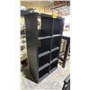 Image 2 : BLACK-BROWN SHELF UNIT WITH 8 COMPARTMENTS