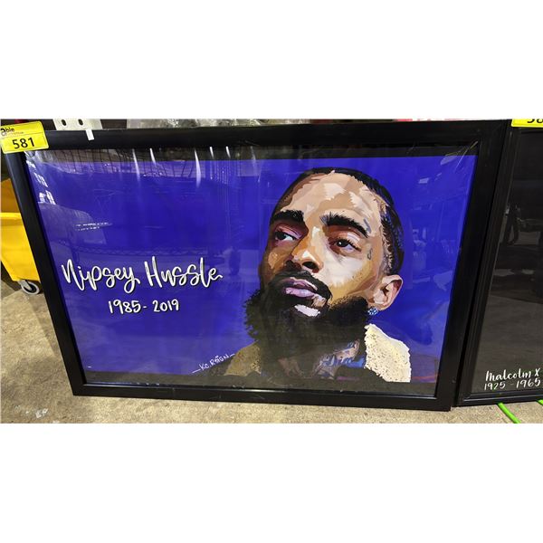 NIPSEY HUSSLE FRAMED ARTWORK 3FT 2INCH 2FT 2INCHES