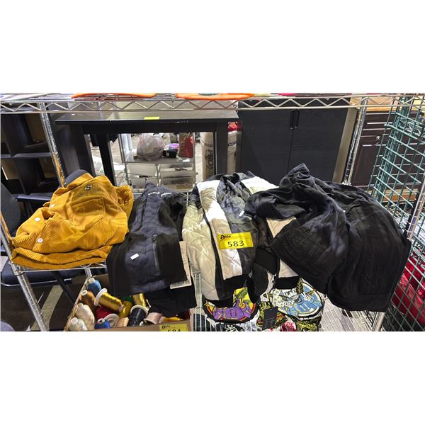 SHELF OF ASSORTED CLOTHING