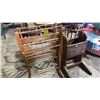 Image 2 : 6 VINTAGE WOOD SPINDLE BACK BOW CHAIRS, VINTAGE WOOD CLOTHES DRYING RACK & MORE