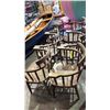 Image 3 : 6 VINTAGE WOOD SPINDLE BACK BOW CHAIRS, VINTAGE WOOD CLOTHES DRYING RACK & MORE