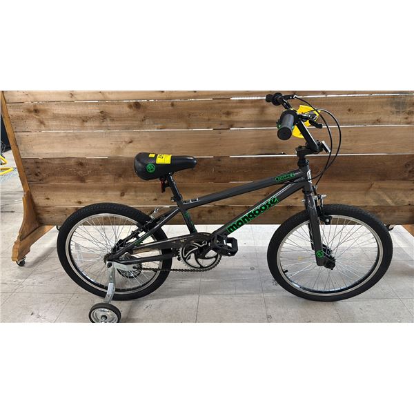 CHILD'S MONGOOSE BOOST BIKE WITH TRAINING WHEELS