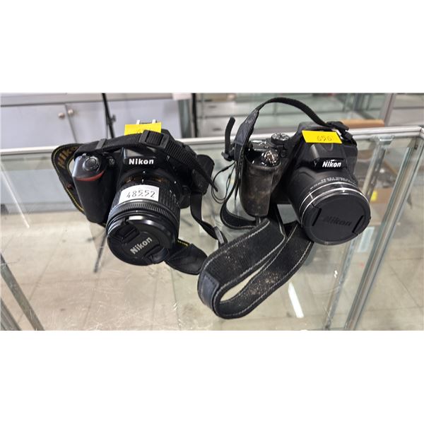 NIKON COOLPIX P600 DIGITAL CAMERA & NIKON D5600 DIGITAL CAMERA *BOTH HAVE BATTERIES/NO CHARGER*