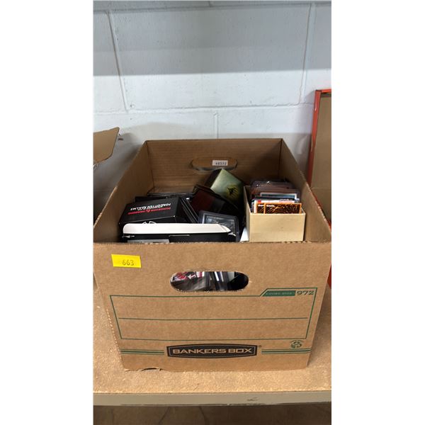 BOX OF ASSORTED TRADING & COLLECTOR CARDS: MAGIC, DND, ZENDIKAR RISING & MORE