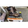 Image 1 : PIONEER BLACK-BROWN HEAVY DUTY COMPOSITE TOE WORK BOOTS SIZE 14