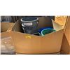 Image 1 : PALLET OF ASSORTED GARBAGE BINS